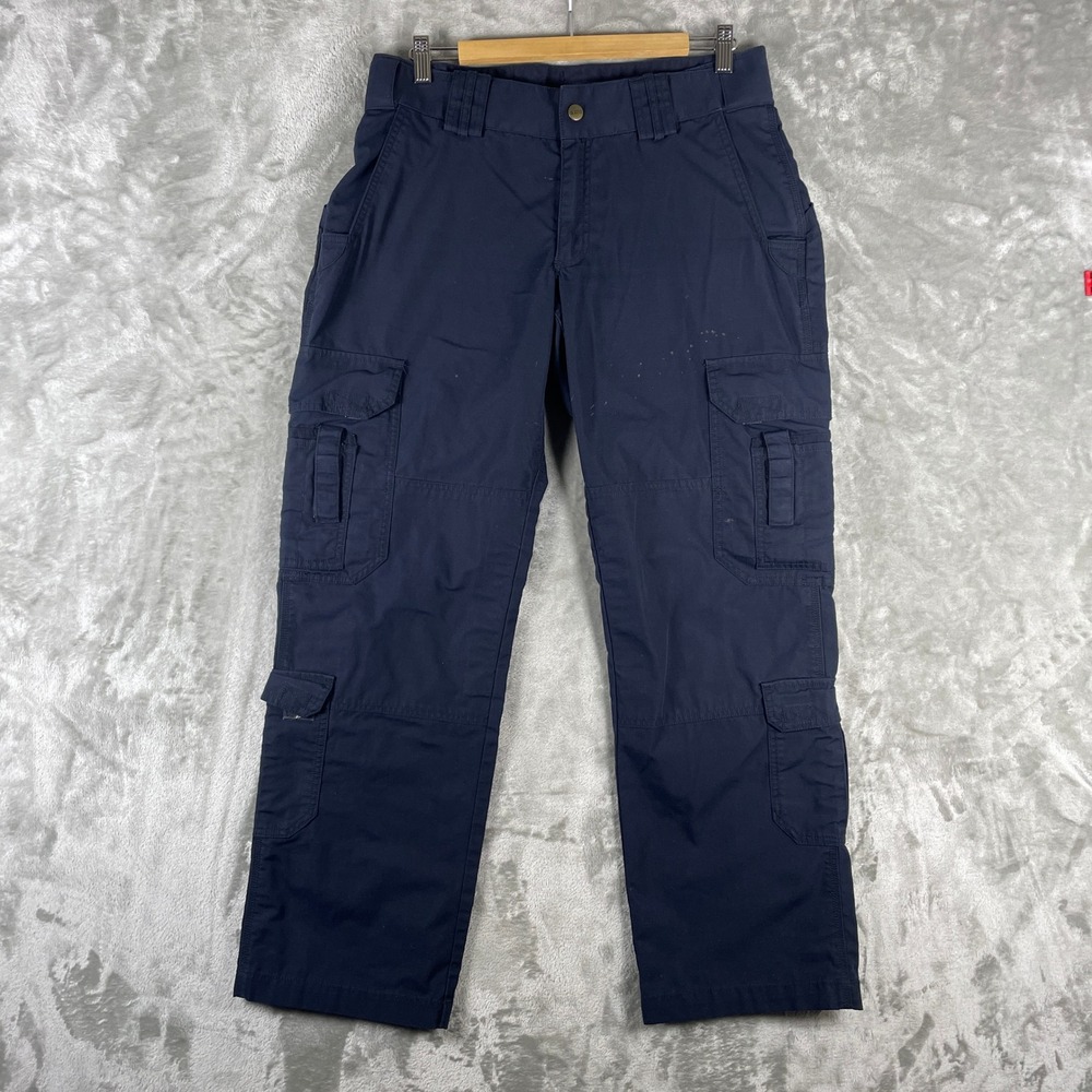 5.11 Tactical Cargo Pants Womens 12 Navy Blue Ripstop Utility 64369